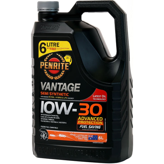 Penrite Vantage Semi Synthetic 10W-30 Engine Oil 6L - VANSEMI10W30006