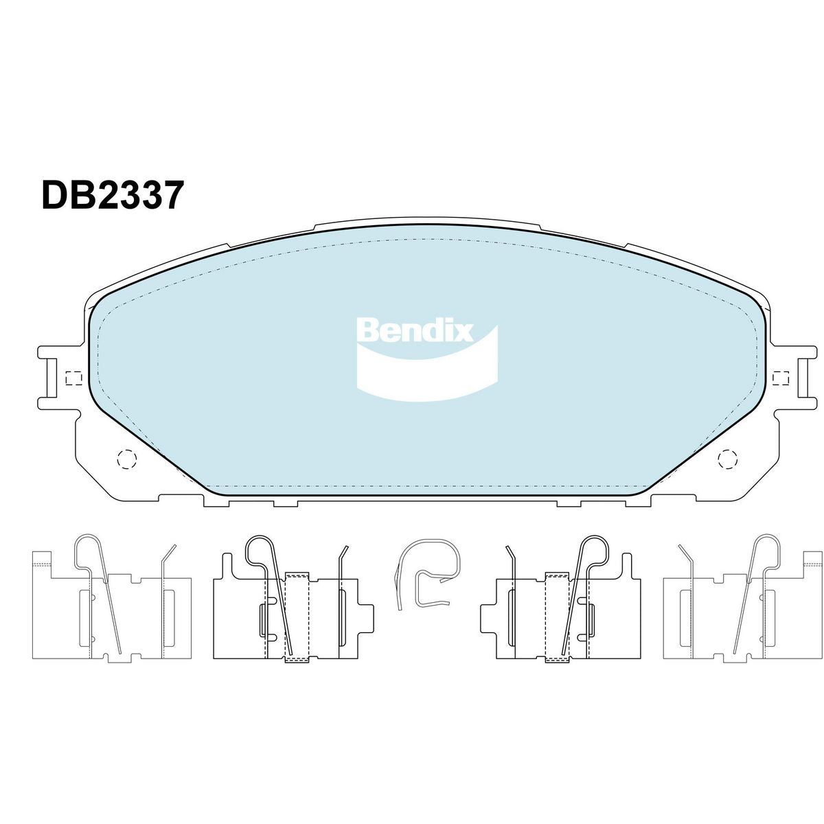 Bendix 4WD Brake Pads Set Front - DB2337-4WD