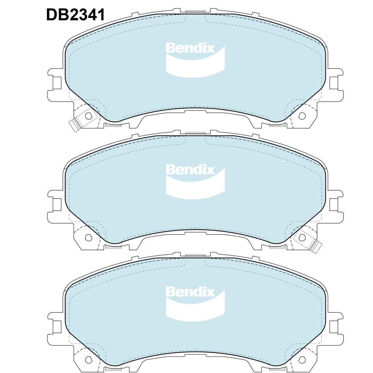 Bendix 4WD Brake Pads Set Front - DB2341-4WD