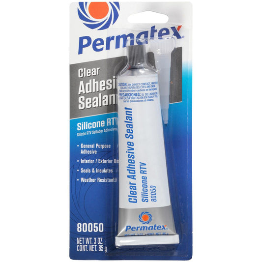 Permatex Clear Silicone Adhesive Sealant 85g - PX80050