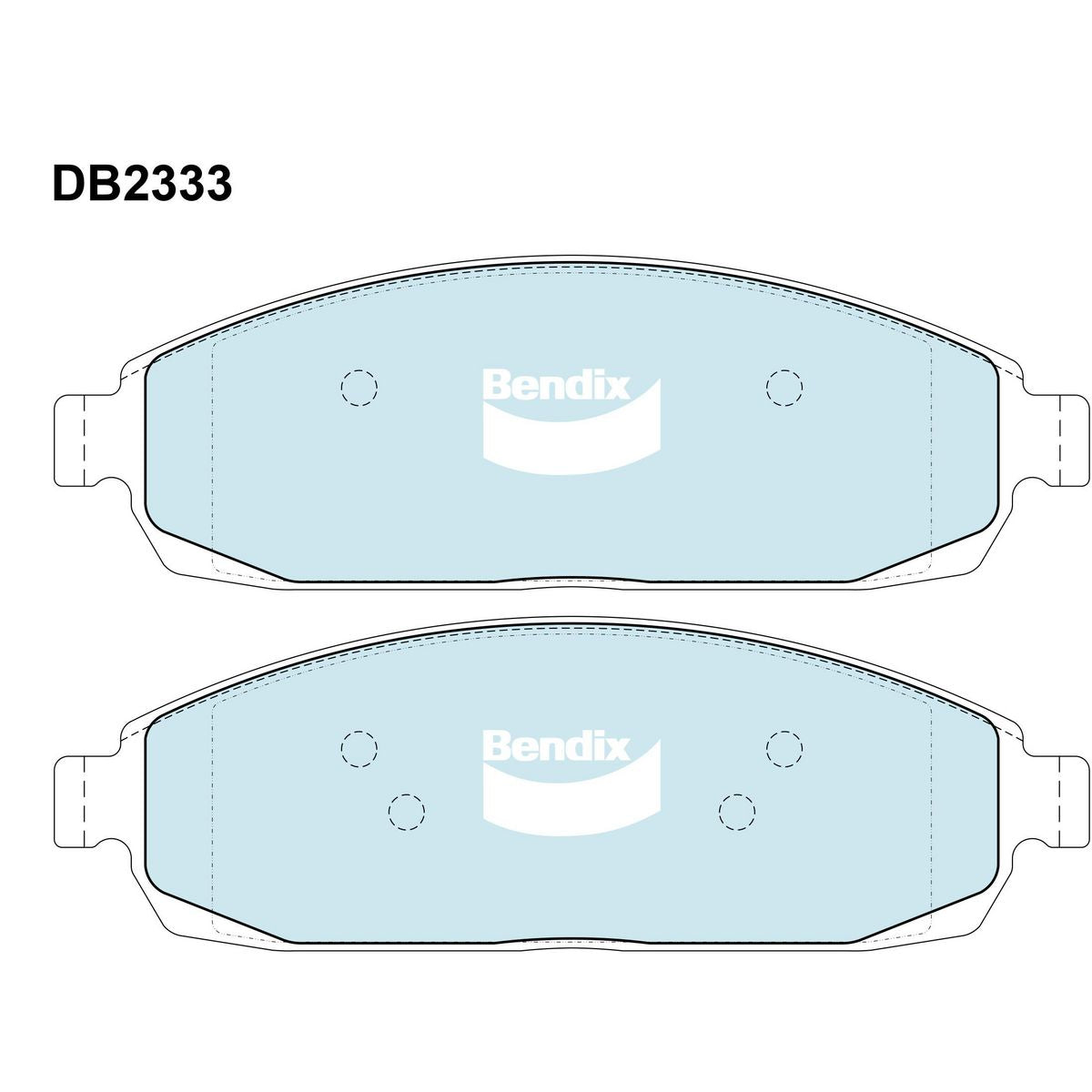 Bendix 4WD Brake Pads Set Front - DB2333-4WD