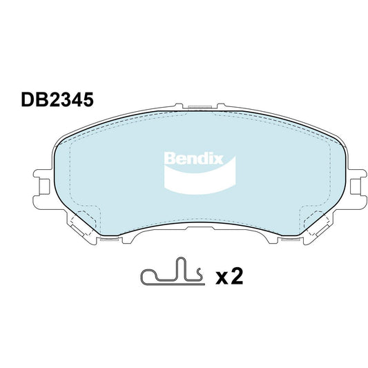 Bendix 4WD Brake Pads Set Front - DB2345-4WD