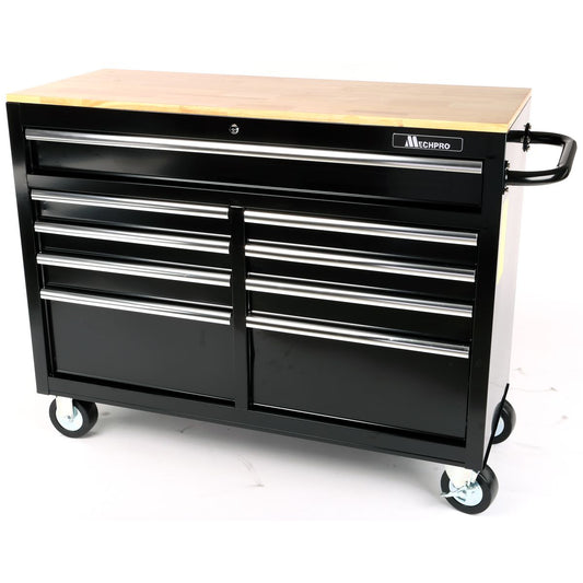 Mechpro Blue 9 Drawer Tool Trolley 46In Black - MPTT9D-46IN
