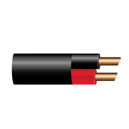 OEX Automotive Cable Twin Core 5mm Red/Black, W/Black Sheath 30M Roll - ACX0810