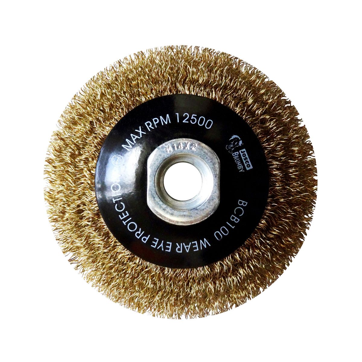 JOSCO Brush Bevel 100mm Multi Thread 0.30 Crimped Wire - BCB100