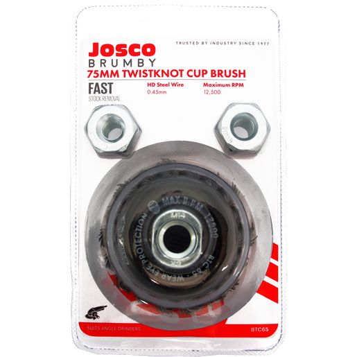 JOSCO Brush Cup 75mm Multi Thread 0.50 Twist Knot Wire - BTC65