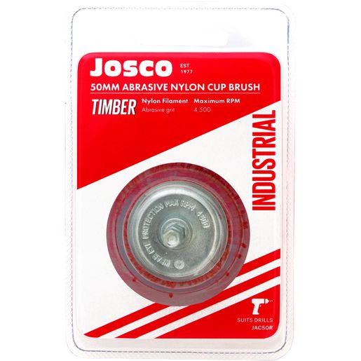 JOSCO 50mm Abrasive Nylon Cup Brush - JAC50R