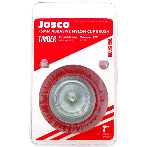 JOSCO 75mm Abrasive Nylon Cup Brush - JAC75R