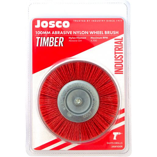 JOSCO 100mm Abrasive Nylon Wheel Brush - JAW100R