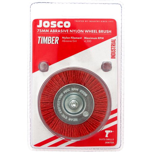JOSCO 75mm Abrasive Nylon Wheel Brush - JAW75R