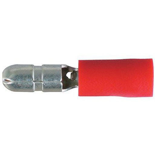 OEX Crimp Terminal Male Bullet Red 4mm Vinyl (100 Pack) - ACX3027