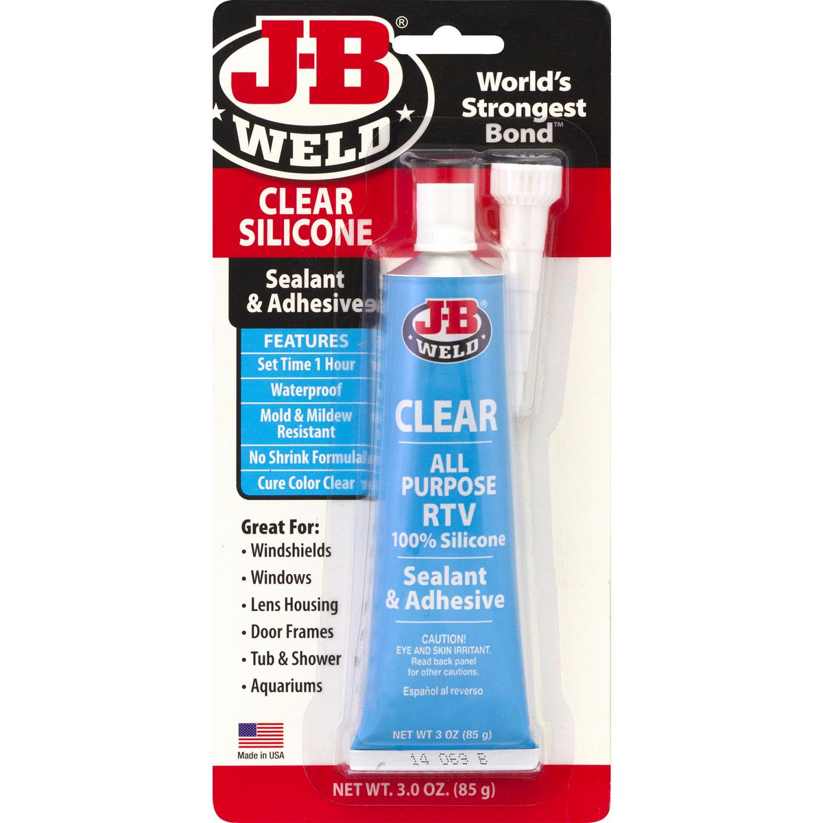 JB Weld Clear Rtv Silicone Sealant 85Gm - 31310