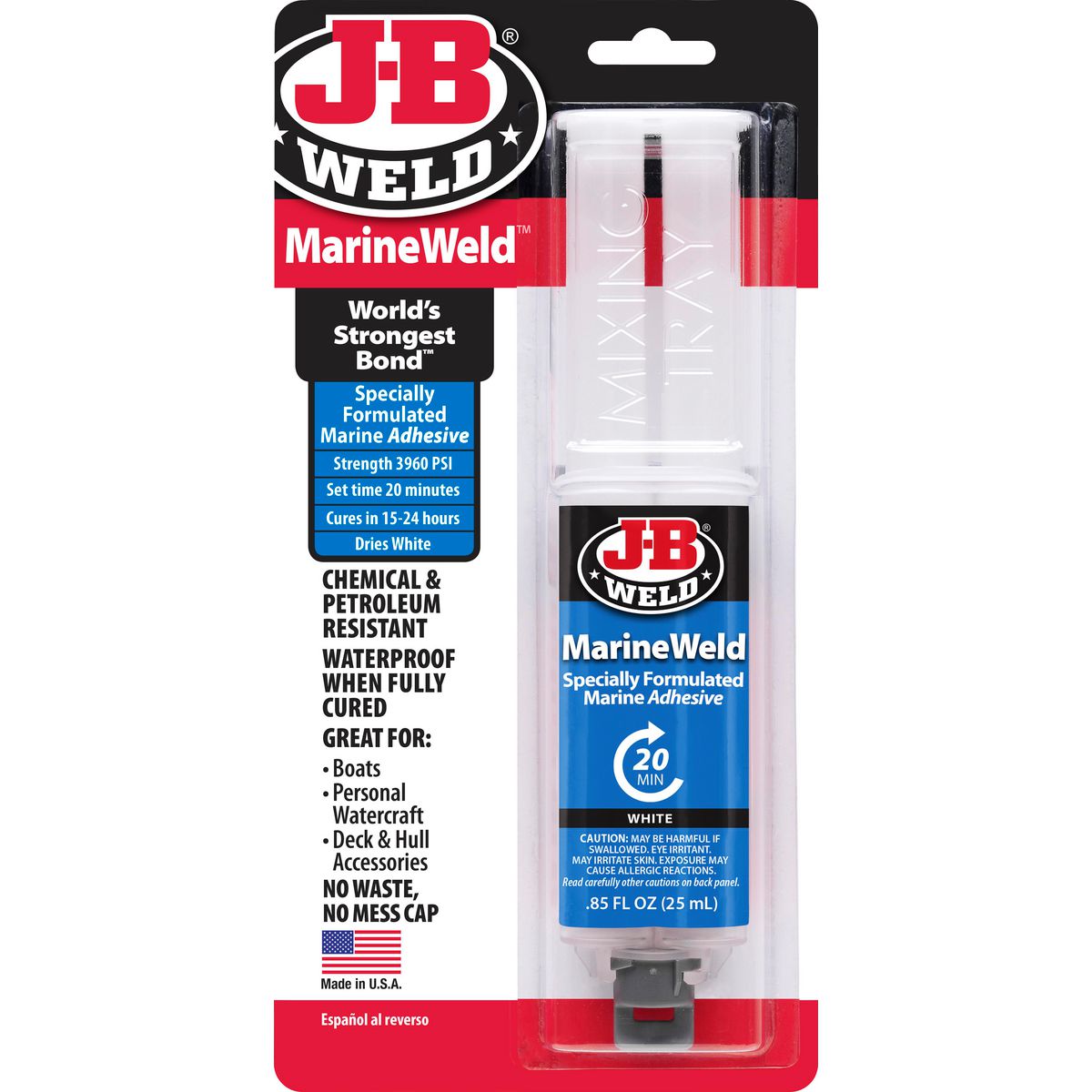 JB Weld Marineweld Clear Syringe - 25ml - 50172