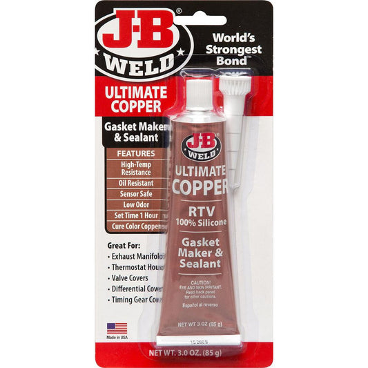 JB Weld Ultimate Copper High Temperature Silicone Gasket Maker 85Gm - 32325