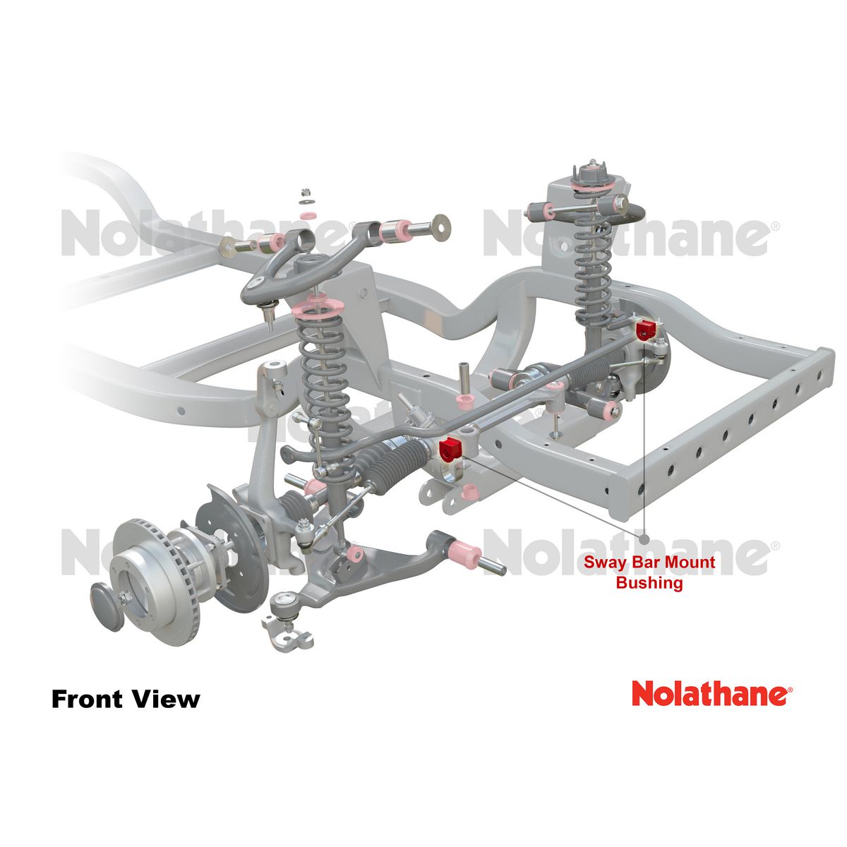 Nolathane Front Sway Bar Mount Bushing Kit 27mm - 42679
