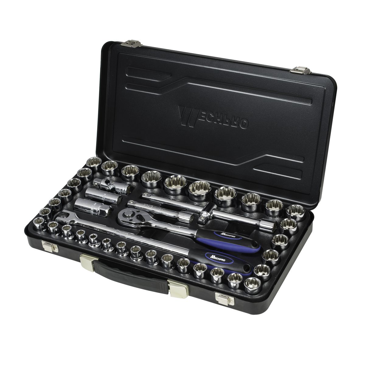 Mechpro Blue Socket Set Metric/SAE 1/2In Drive 42pc - MPSK103KCRV