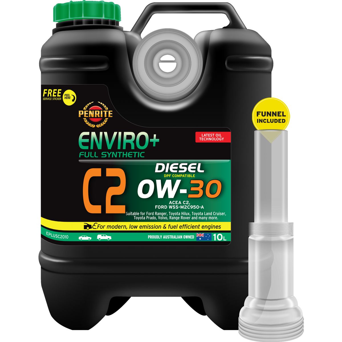 Penrite Enviro+ C2 0W-30 Engine Oil 10L - EPLUSC2010