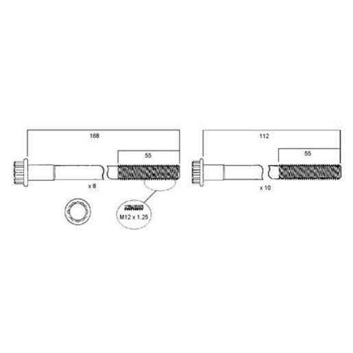 Permaseal Cylinder Head Bolt Set - HBS128