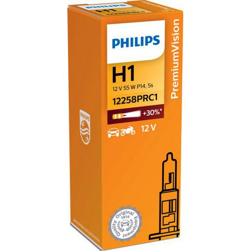 Philips H1 Globe 12V 55W Plus 30 - 1 Pce - 12258PR
