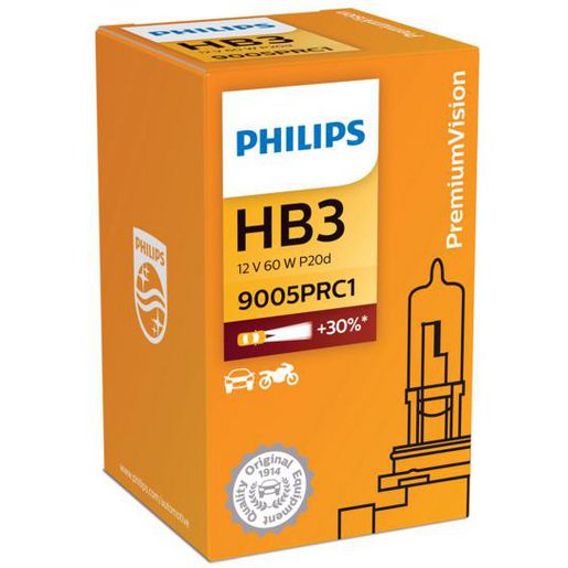 Philips HB3 Globe 12V 60W Plus 30 - 1 Pce - 9005PR
