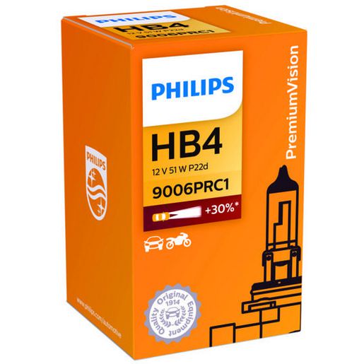 Philips HB4 Globe 12V 51W Plus 30 - 1 Pce - 9006PR
