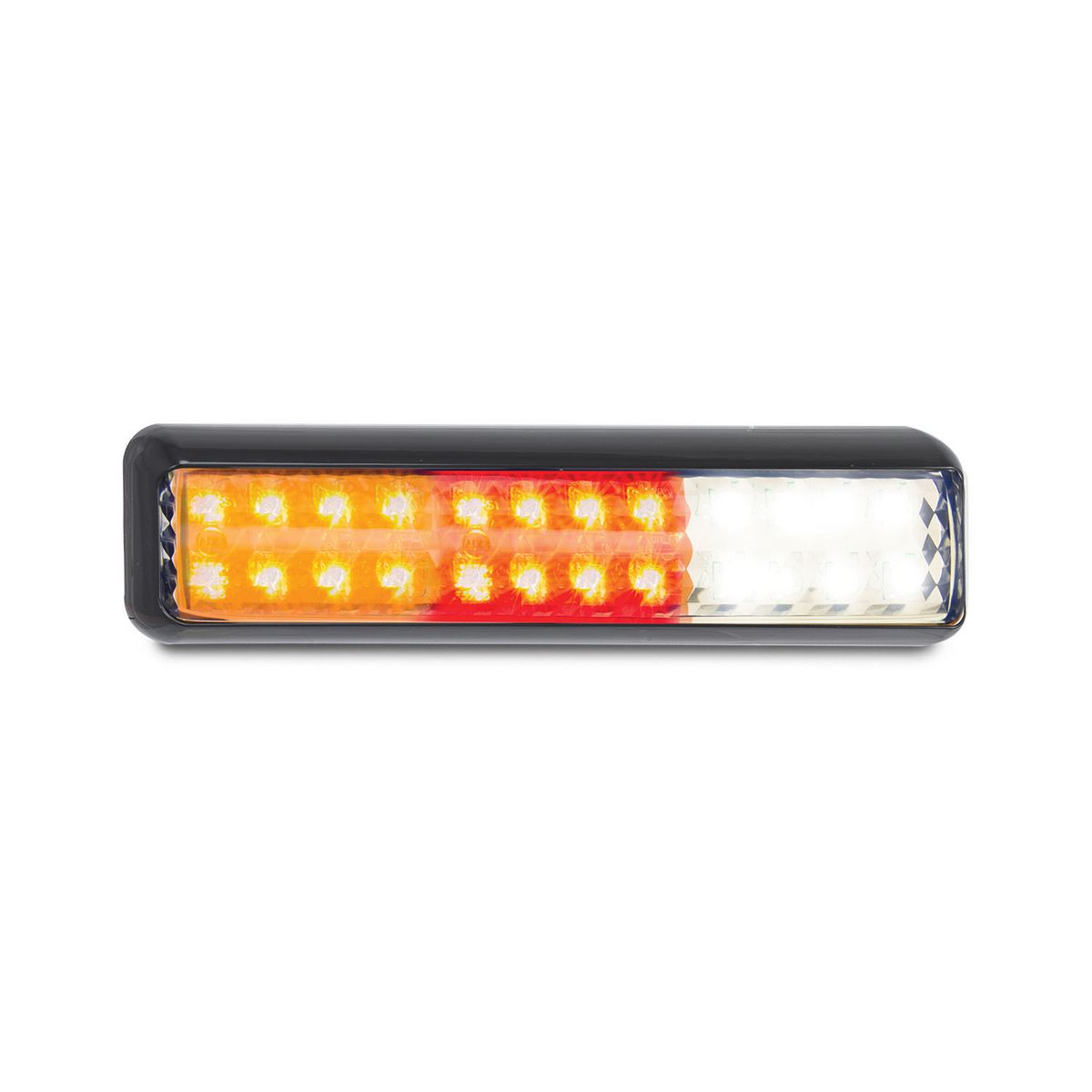 LED Autolamps 12/24V LED Stop/Tail/Indicator/Reverse Lamp With Black Bracket - 200BSTIRMB