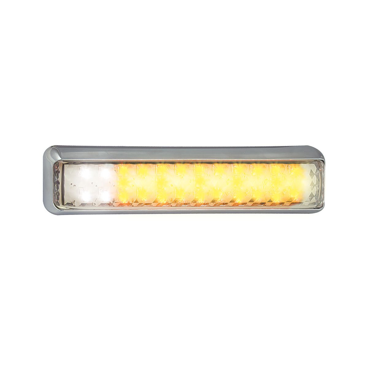 LED Autolamps 24V Front Direction Indicator With Front Position Lamp Chrome Bracket - 200CAW/24