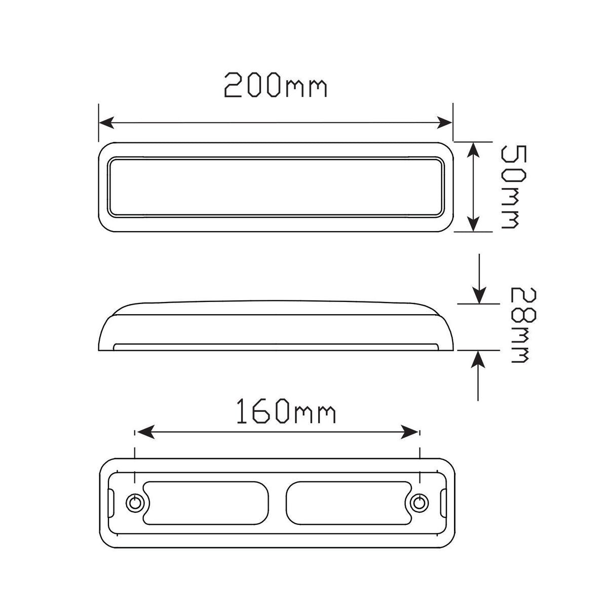 LED Autolamps 12V Front Direction Indicator With Front Position Lamp Chrome Bracket - 200CAW