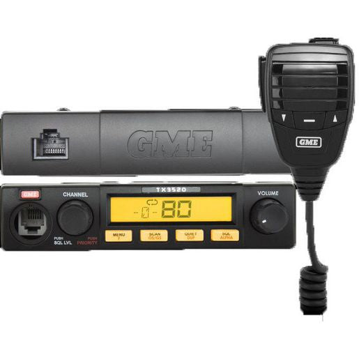 GME UHF CB Radio 5 Watt Compact Remote Head with ScanSuite - TX3520S
