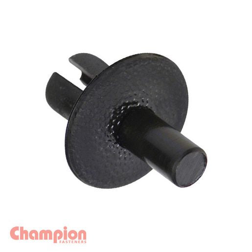 Champion Push Rivet :Black Len:12mm Hole:7mm Hd:16mm - CBP56