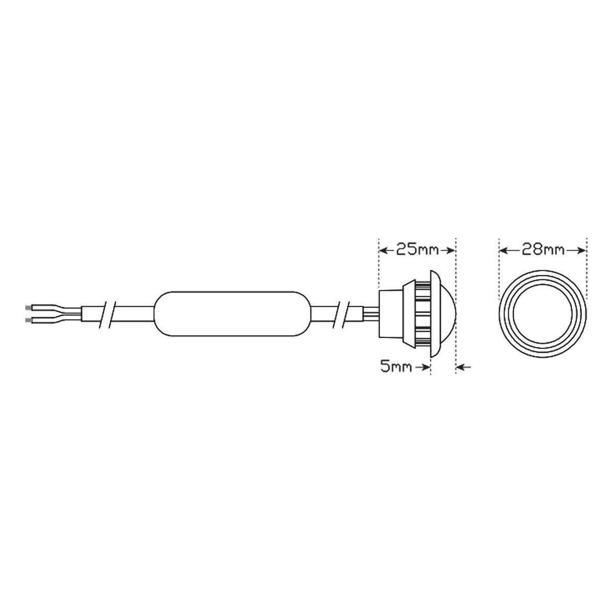 LED Autolamps 12/24V White LED Front End Outline Marker Lamp - 181WME