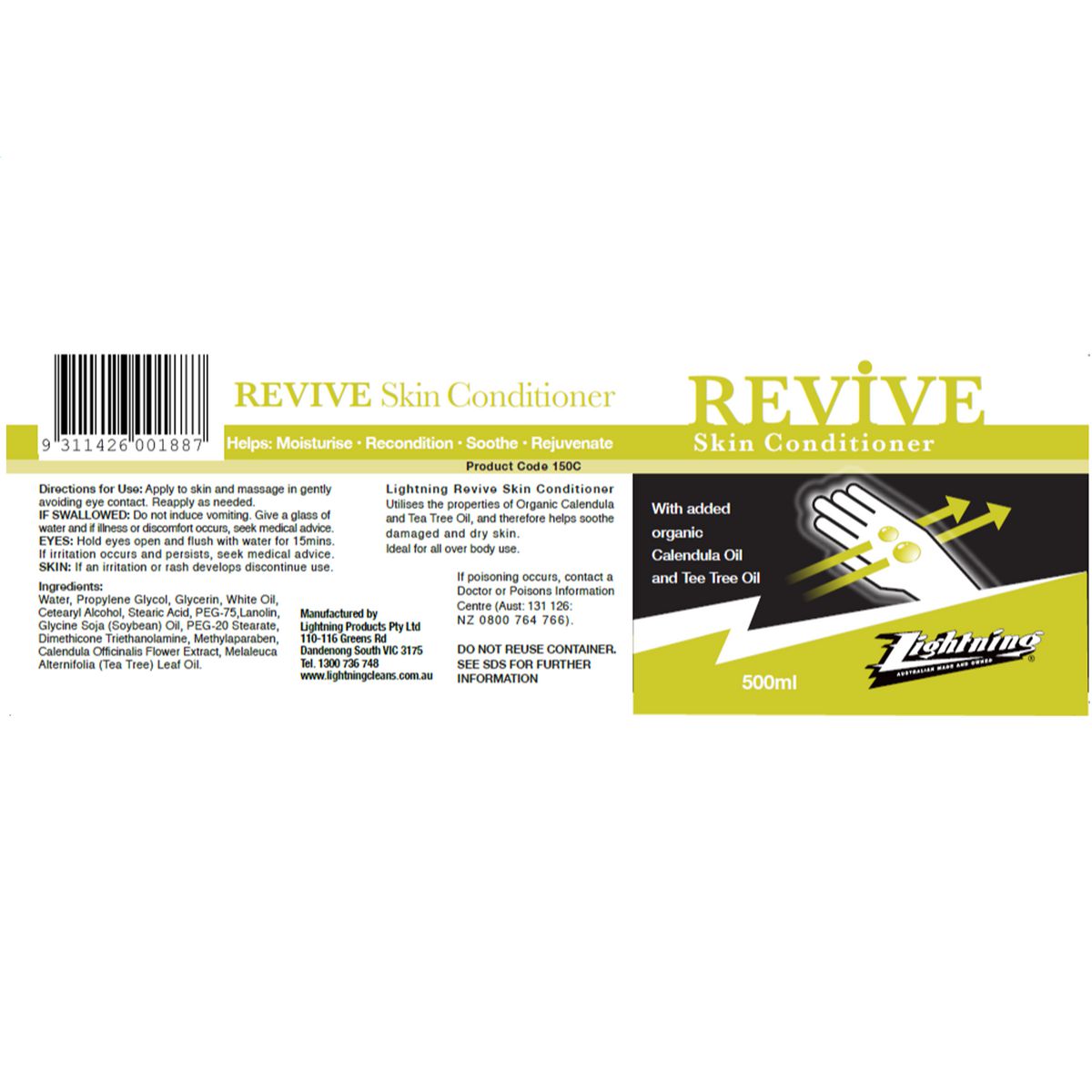 Lightning Conditioner Skin Revive 500ml - 150C