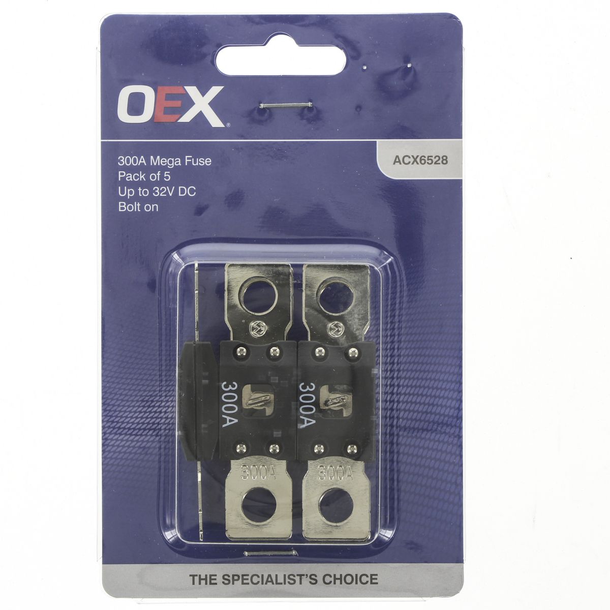 OEX Mega Fuse, 300A Bolt On - Pack of 5 - ACX6528