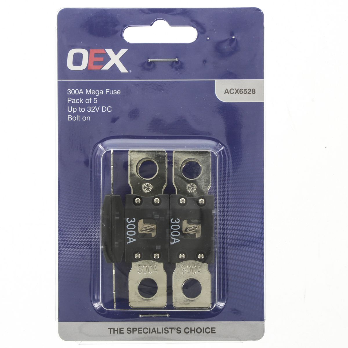 OEX Mega Fuse, 300A Bolt On - Pack of 5 - ACX6528