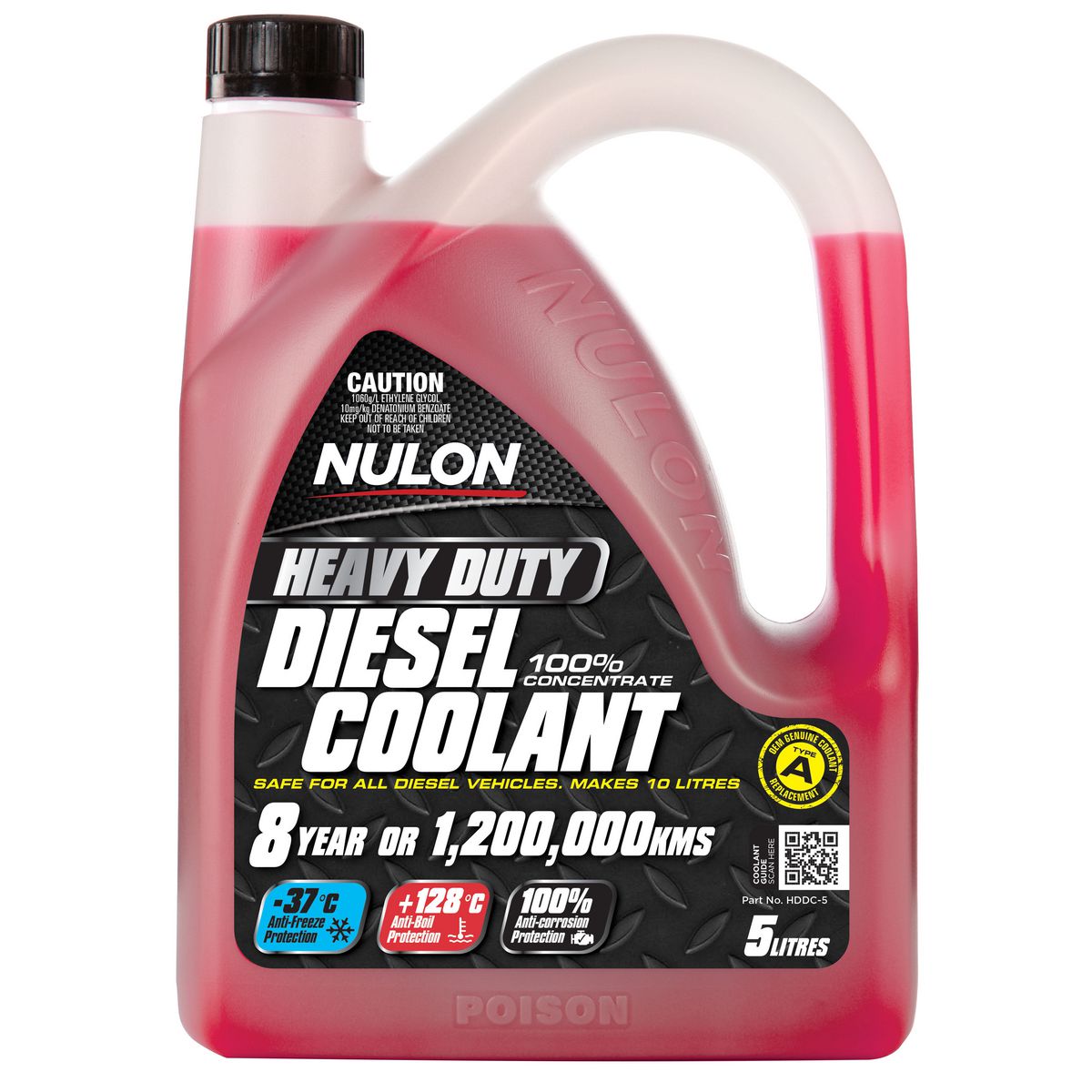 Nulon Coolant Heavy Duty Diesel Concentrate 5L - HDDC-5