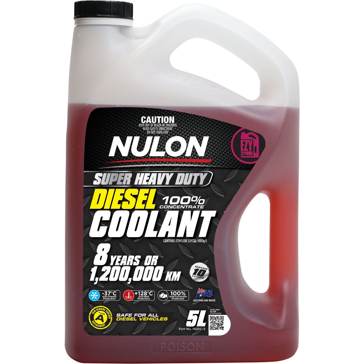 Nulon Coolant Heavy Duty Diesel Concentrate 5L - HDDC-5