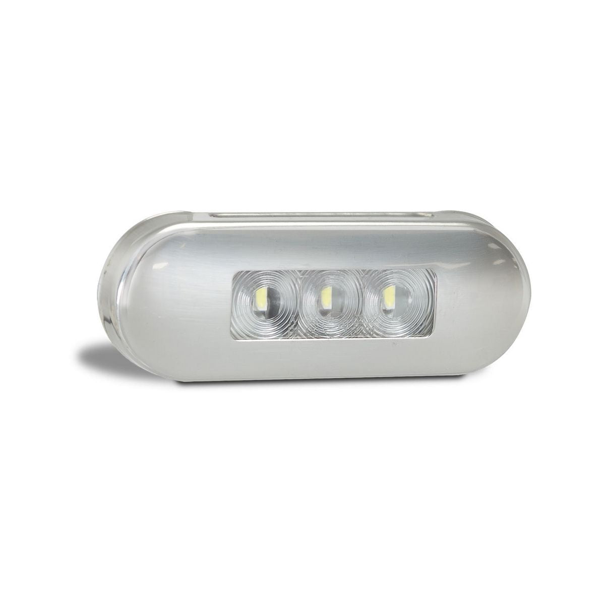 LED Autolamps 12/24V Amber Marker Clear Lens Coloured LEDs Stainless Steel Bezel - 86AM