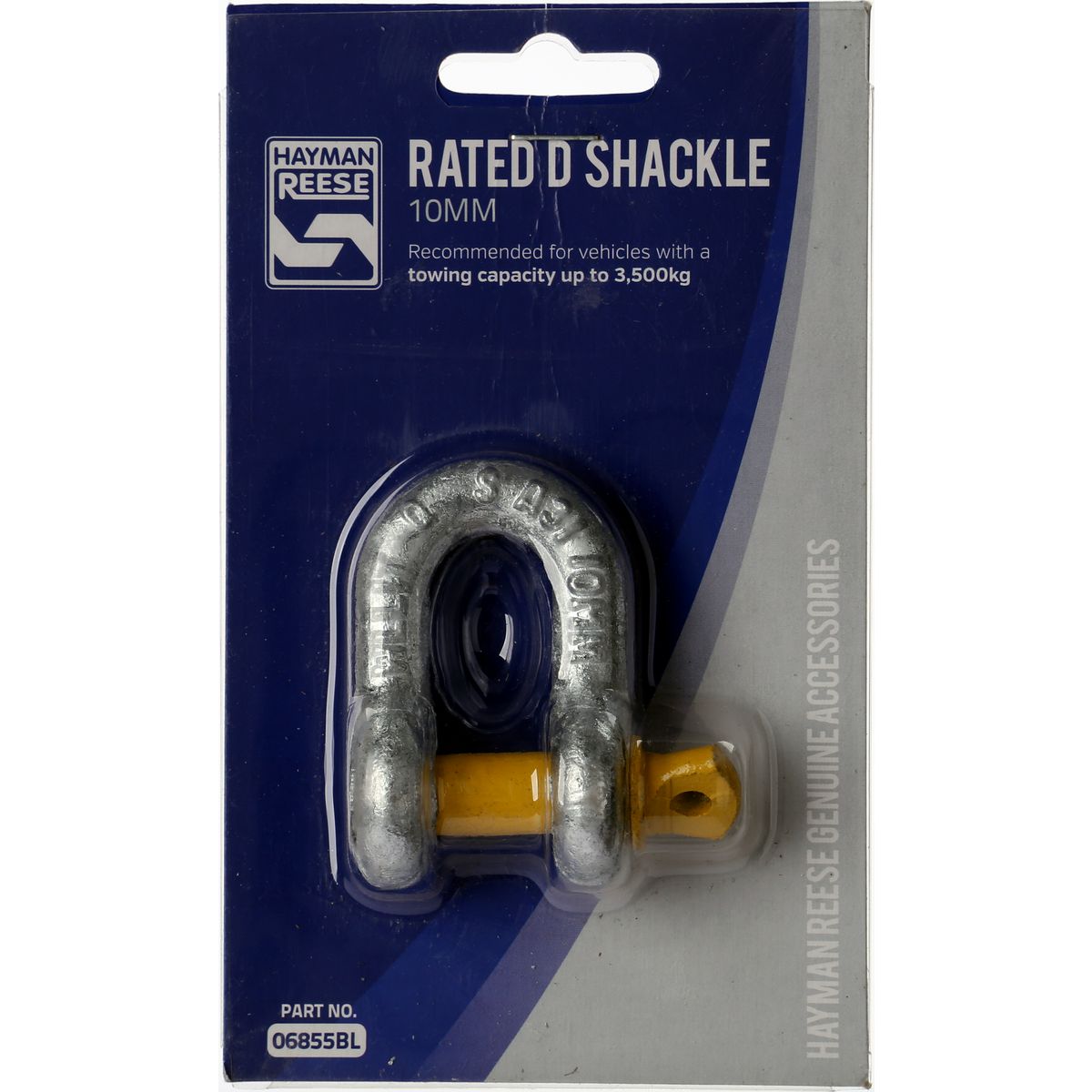 Hayman Reese Rated D-Shackle - 10mm / 1000Kg - 06855BL