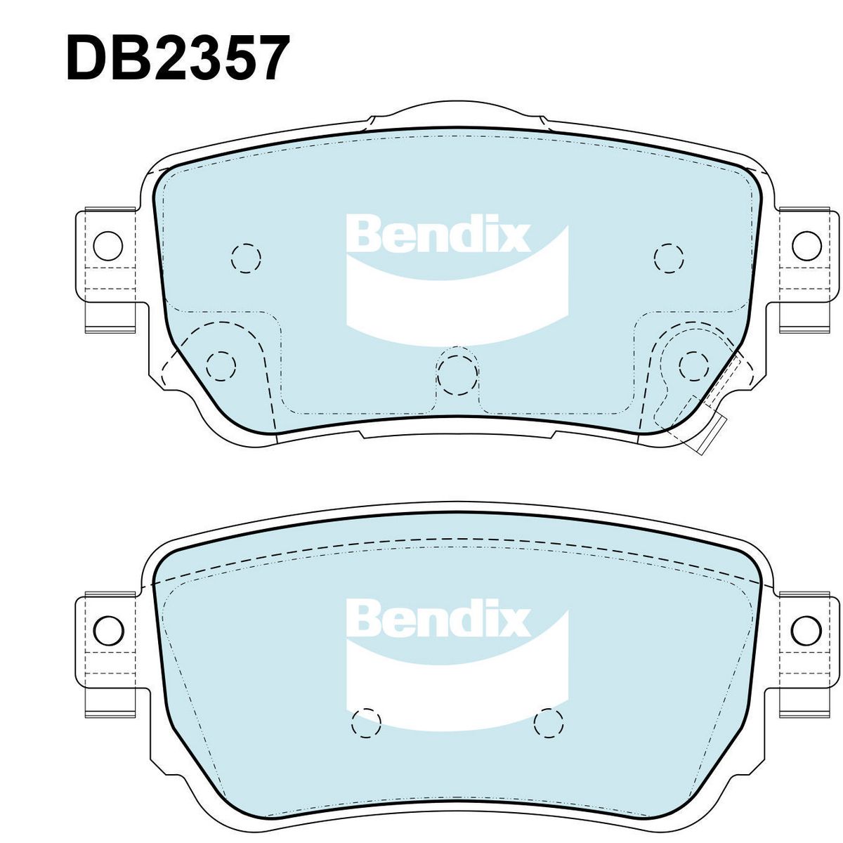 Bendix General CT Brake Pads Set Rear - DB2357GCT