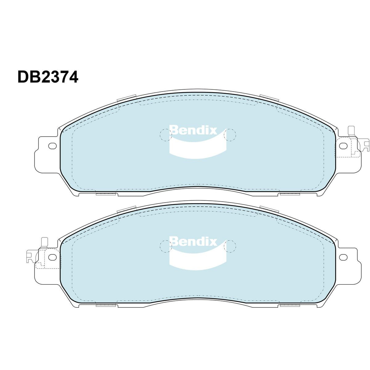 Bendix 4WD Brake Pads Set Front - DB2374-4WD