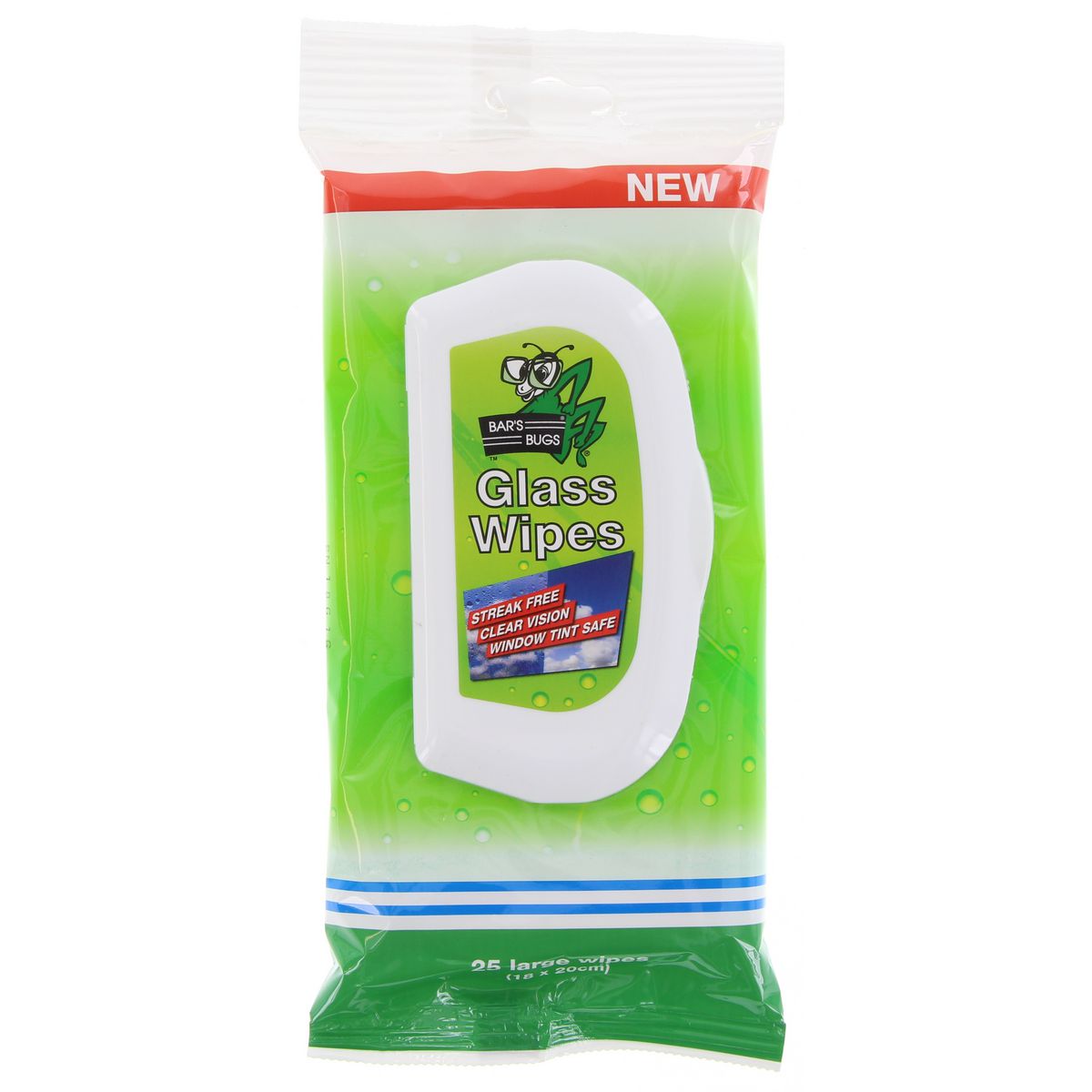 Bar's Bug Glass Wipes 25 Pack - BBGW25