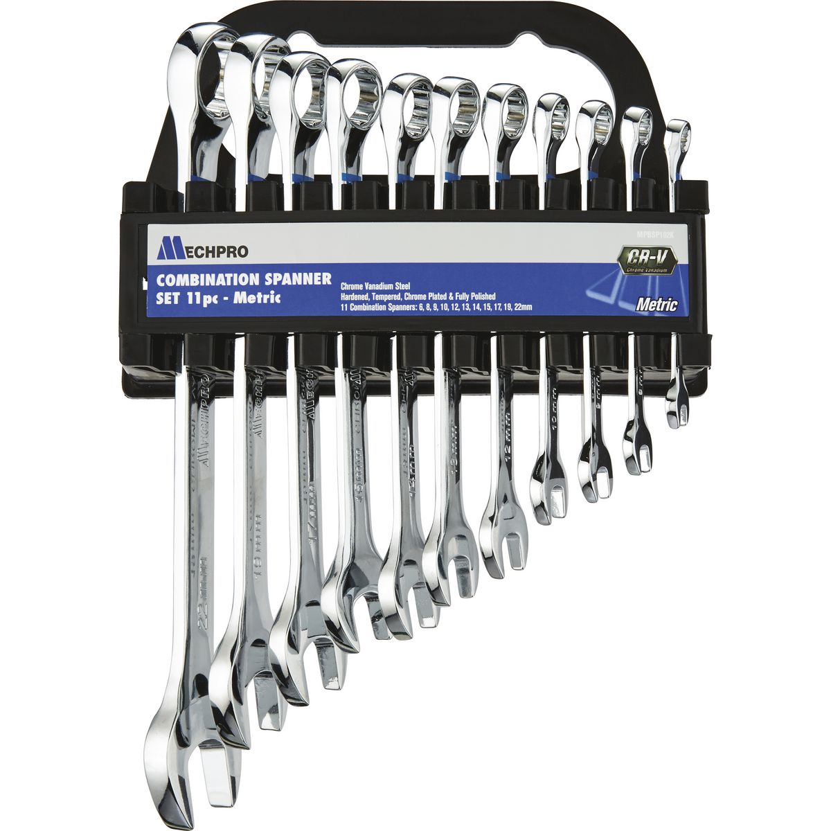 Mechpro Blue Combination Spanner Set Metric 11pc - MPBSP102K