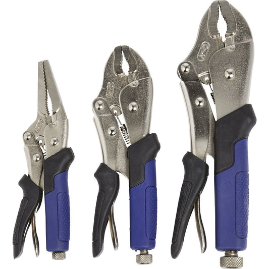 Mechpro Blue Adjustable Locking Pliers Set 3pc - MPBP103K