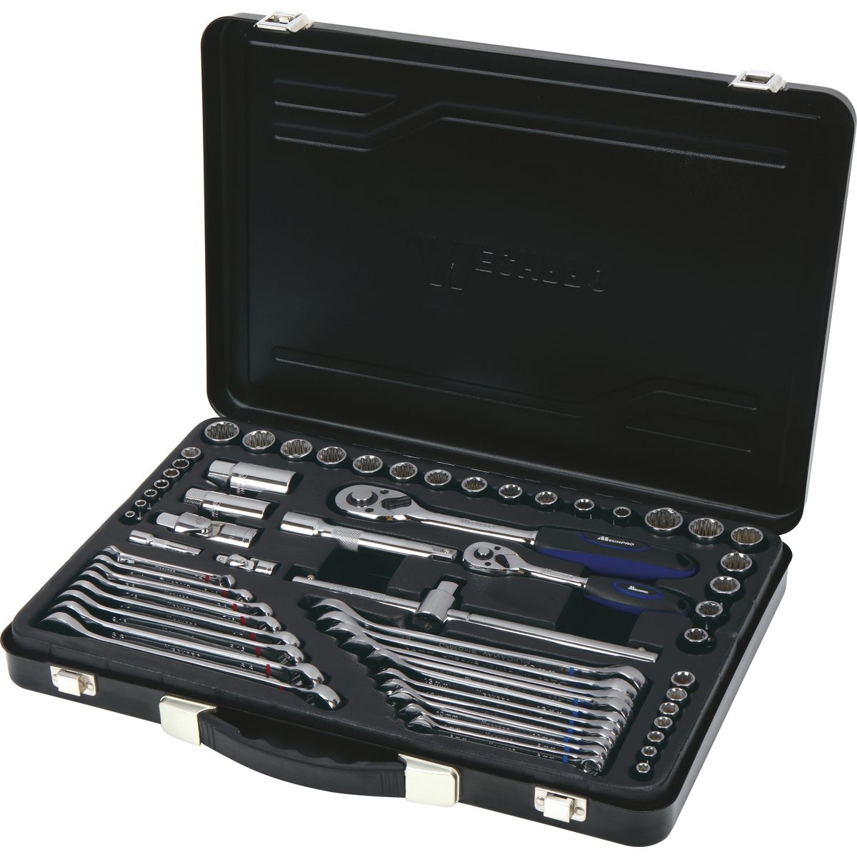 Mechpro Blue Socket Set Metric/SAE 1/4In & 1/2In Drive 60pc - MPBSK109K