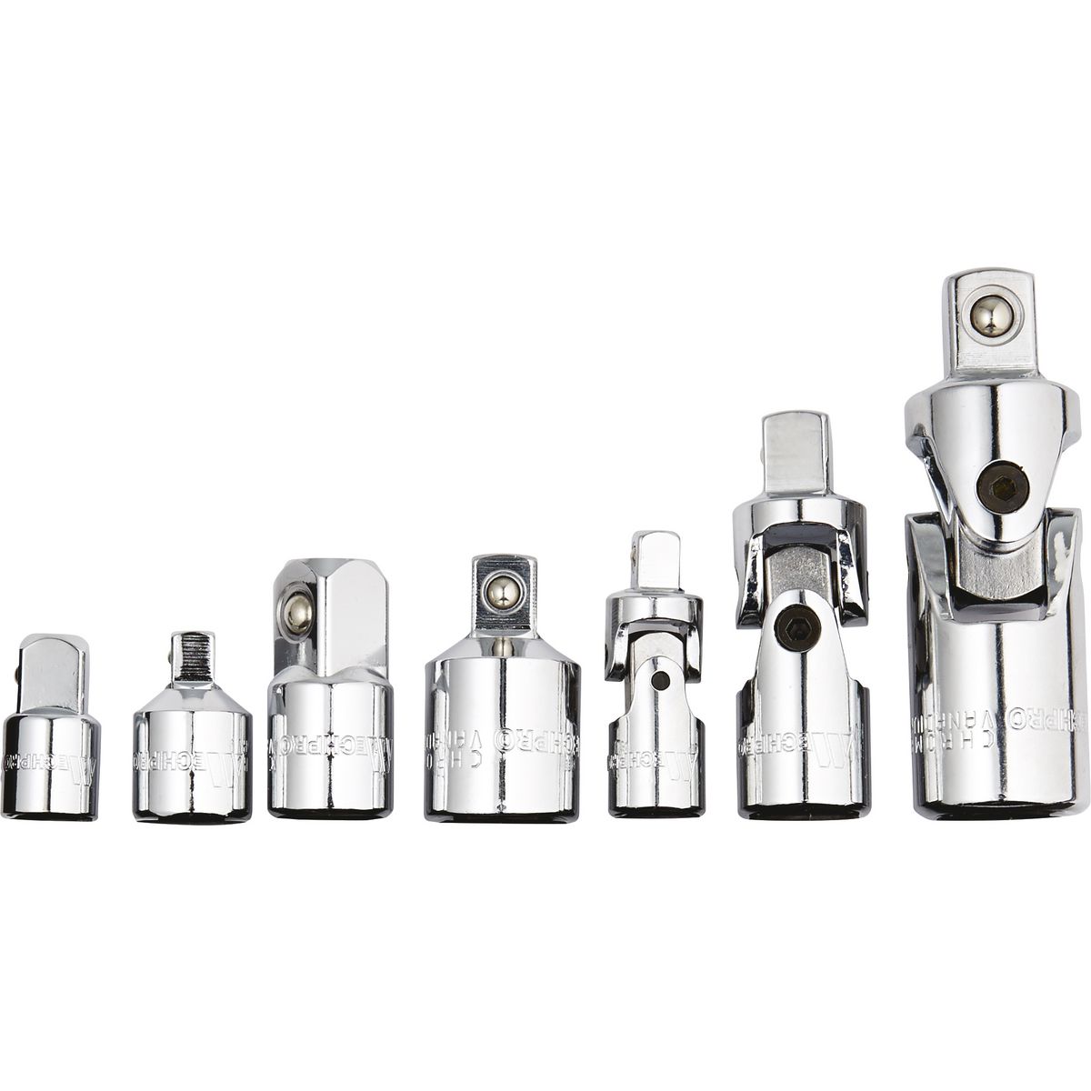 Mechpro Blue Adapter & Universal Joint Set 7pc - MPBA102K
