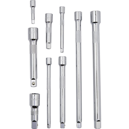 Mechpro Blue Extension Bar Set 1/4In, 3/8In & 1/2In Drive 9pc - MPBE102K