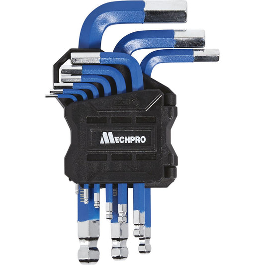 Mechpro Blue Hex Key Set Metric Small 9pc - MPBHK101K