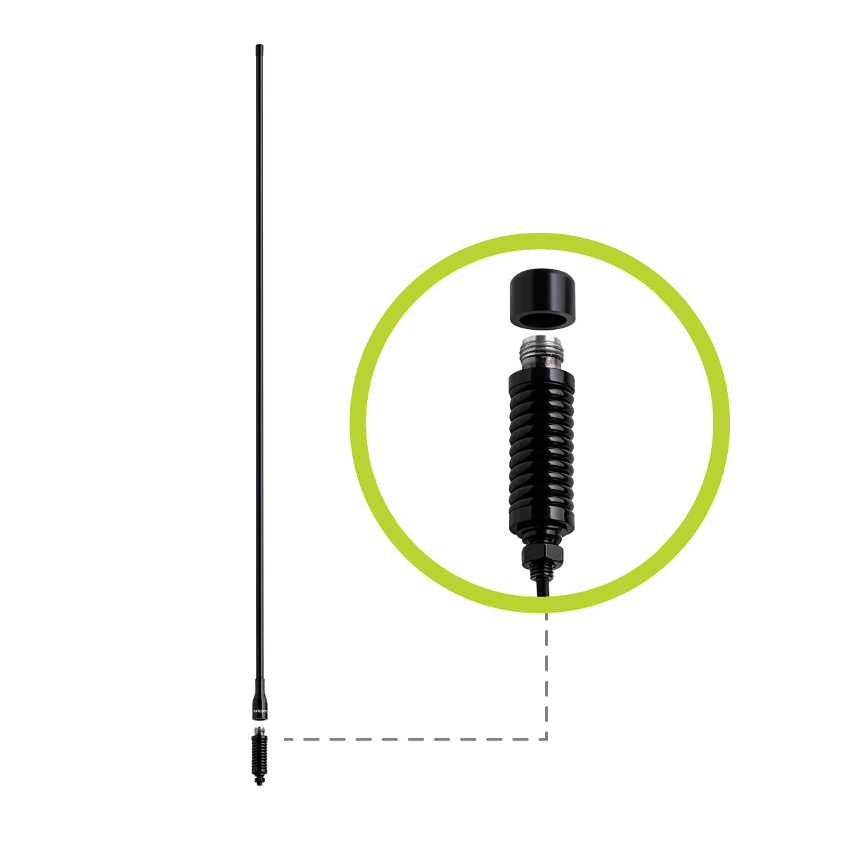 Oricom 6dBi UHF CB Antenna With Detachable Whip - ANU410