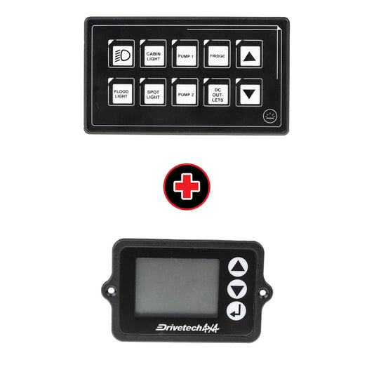 Drivetech 4x4 Switch Panel & Battery Monitor Kit (DT-SWP10, DT-17012)