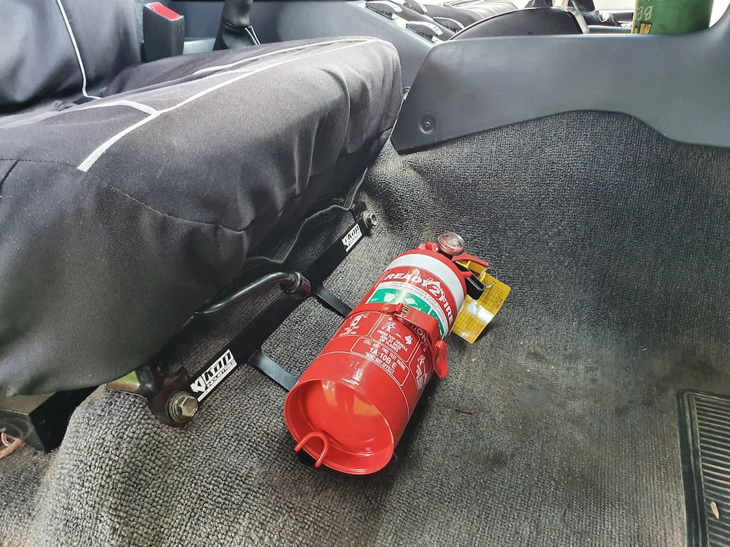 Kap Industries Fire Extinguisher Bracket to suit Toyota Landcruiser 80 Series - KI-LC-80-LHS